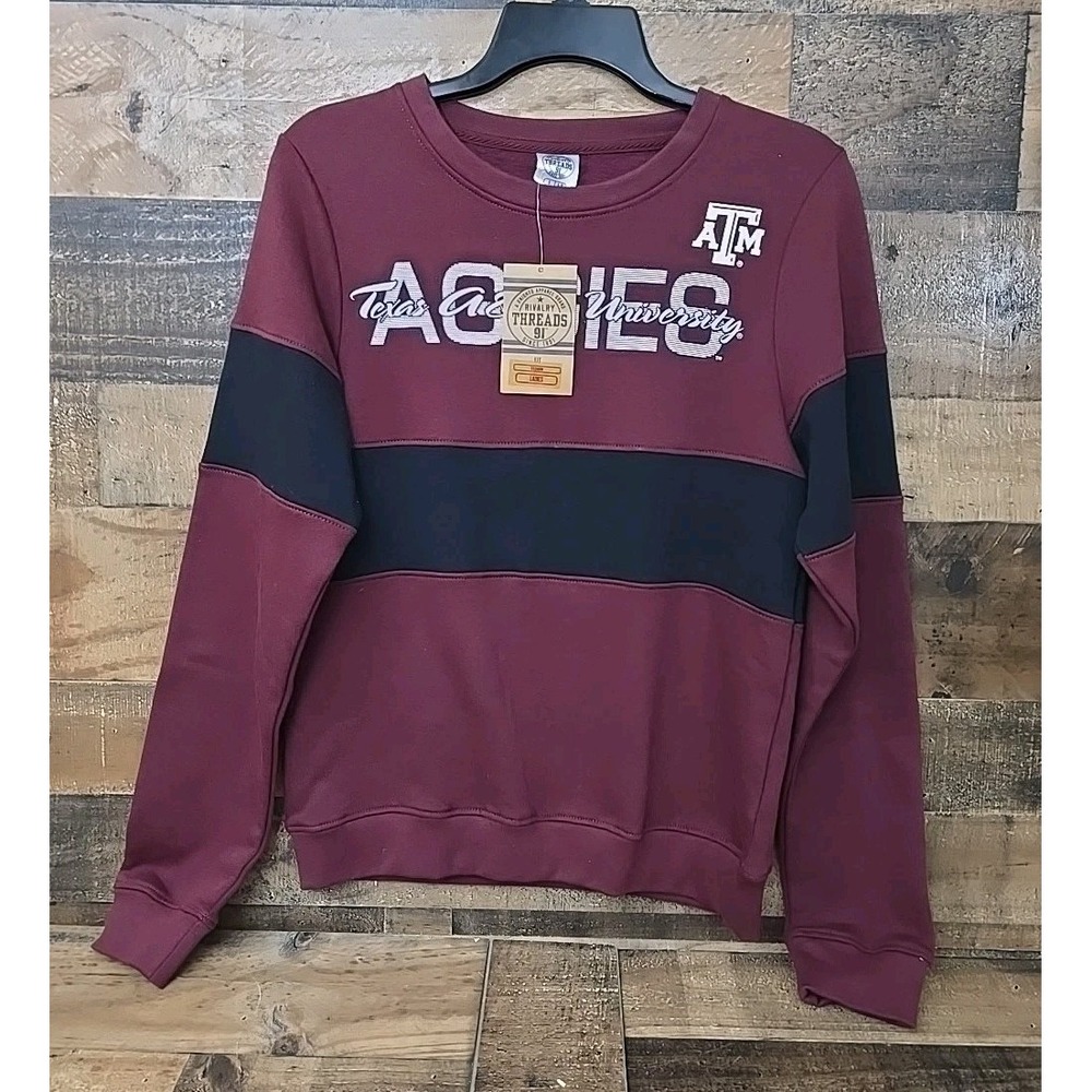 Texas A&M Sweater Women Small 4-6 AGGIES Rivalry Threads 91 Athleisure Gift NWT
